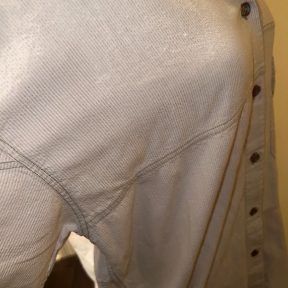 VINTAGE Barbara Blue Shirt Mens Size S Short Sleeve kenya tan Button Up - Picture 8 of 9